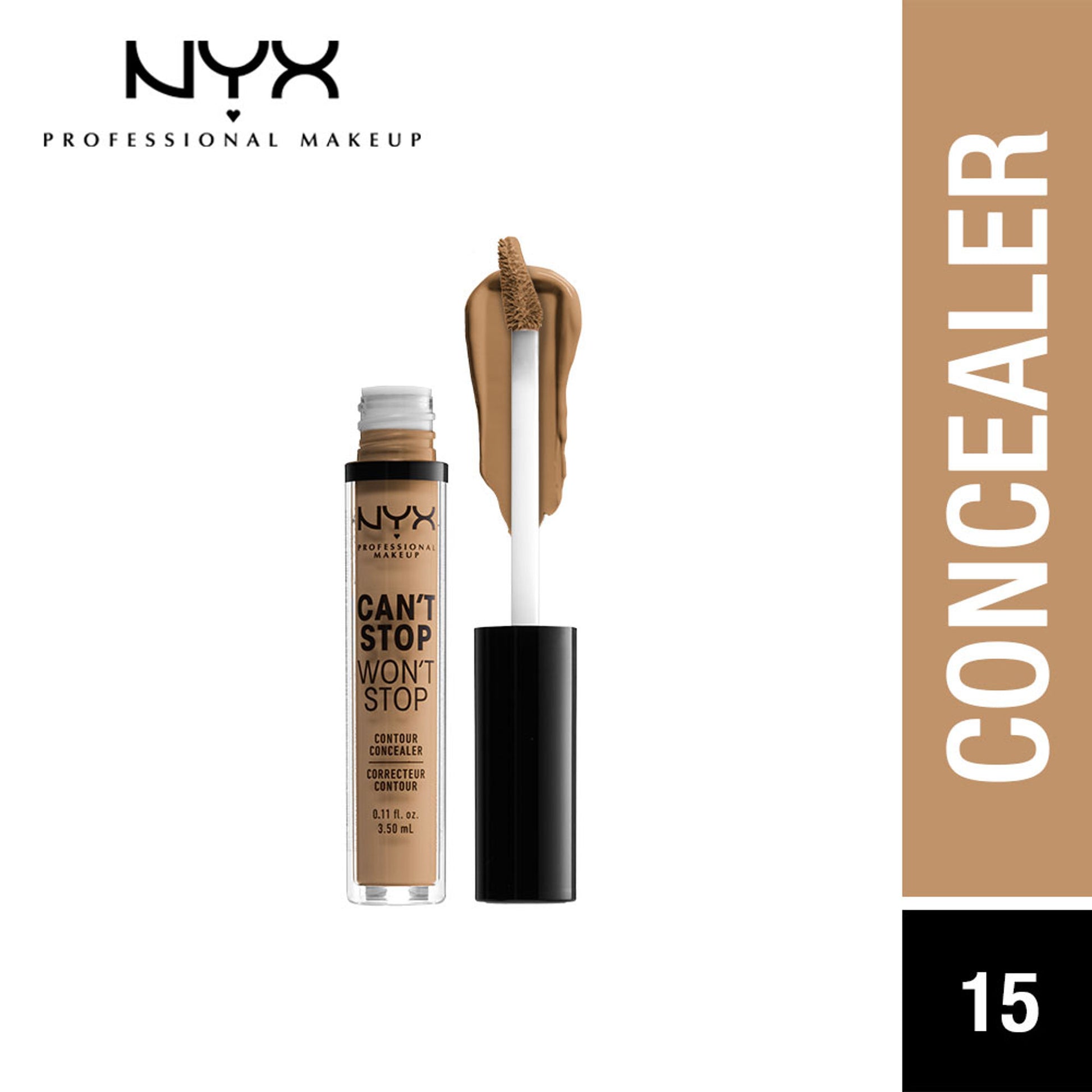 NYX Professional Makeup Can't Stop Won’t Stop Contour Concealer - Light Ivory - Caramel