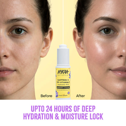 Nykaa Naturals 10% Vitamin C Radiant-C Glow Serum to Fade Dark Spots & Brighten Dull, Tired Skin