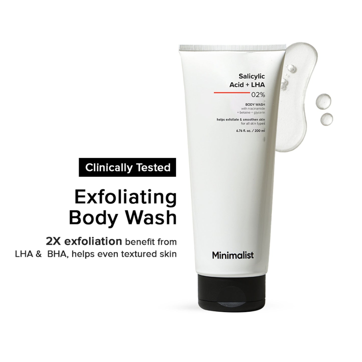 Minimalist Salicylic Acid & LHA 2% Body Wash With Niacinamide