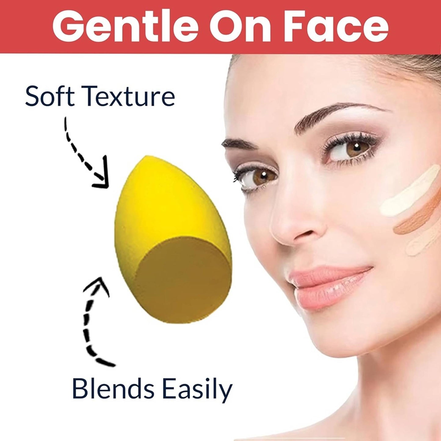 Beautiliss Blender Besties - 7 Makeup Sponges In Jar - 4 Full Size & 3 Mini Puffs For Foundation