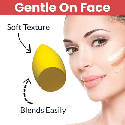 Beautiliss Blender Besties - 7 Makeup Sponges In Jar - 4 Full Size & 3 Mini Puffs For Foundation
