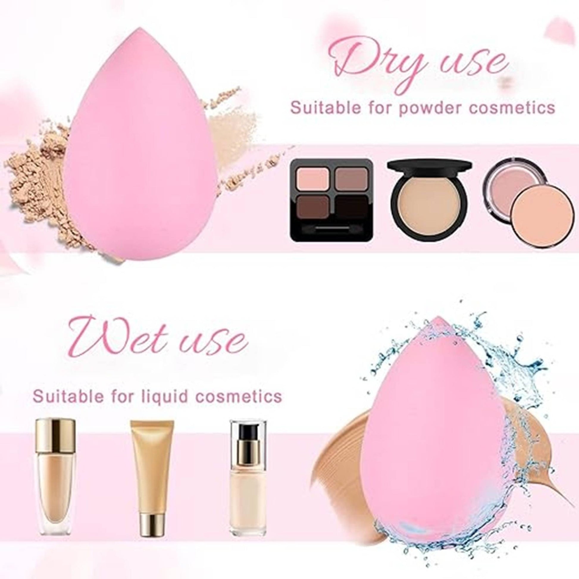 Beautiliss Blender Besties - 7 Makeup Sponges In Jar - 4 Full Size & 3 Mini Puffs For Foundation