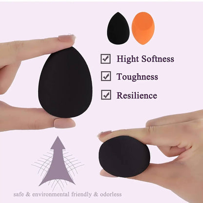 Beautiliss Blender Besties - 7 Makeup Sponges In Jar - 4 Full Size & 3 Mini Puffs For Foundation