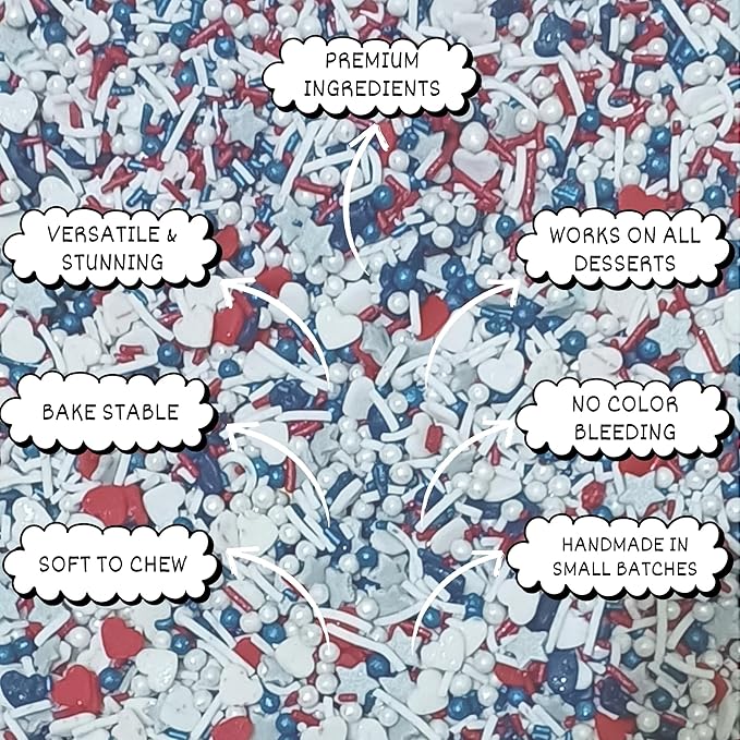 Confect Patriotic Sprinkles for Decoration 01