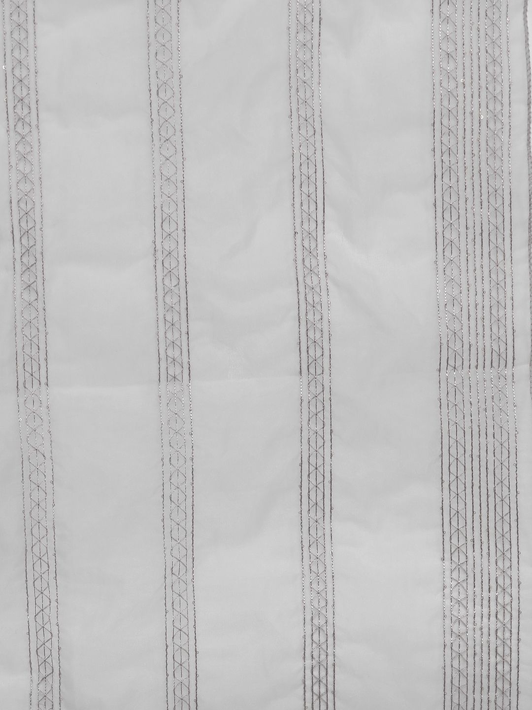 Indyancart VA Women's Grey Floral Embroidered Thread Work Kurta with Trousers & With Dupatta