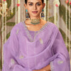 Dhiyona IE Women Ethnic Motifs Embroidered Regular Thread Work Kurta with Trousers & With Dupatta