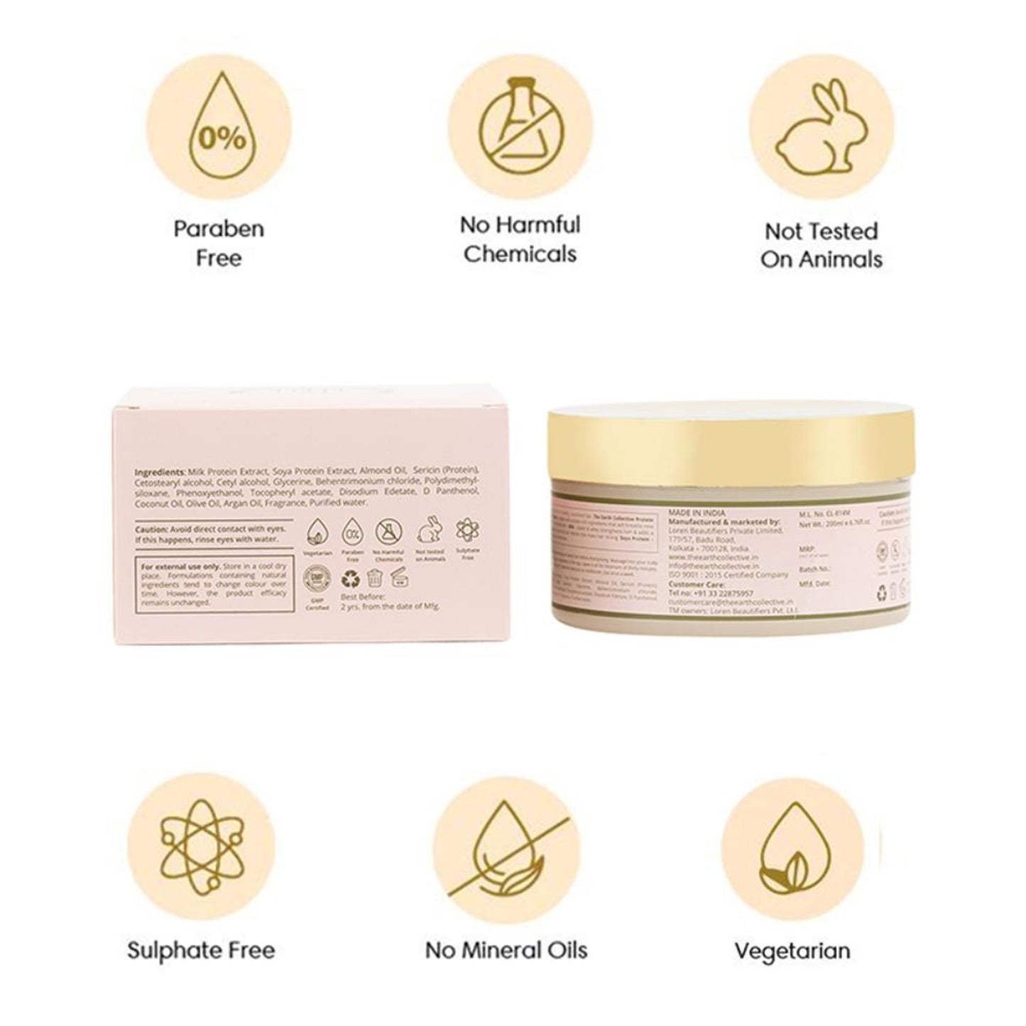 The Earth Collective Hair Mask, Protein Nourishment