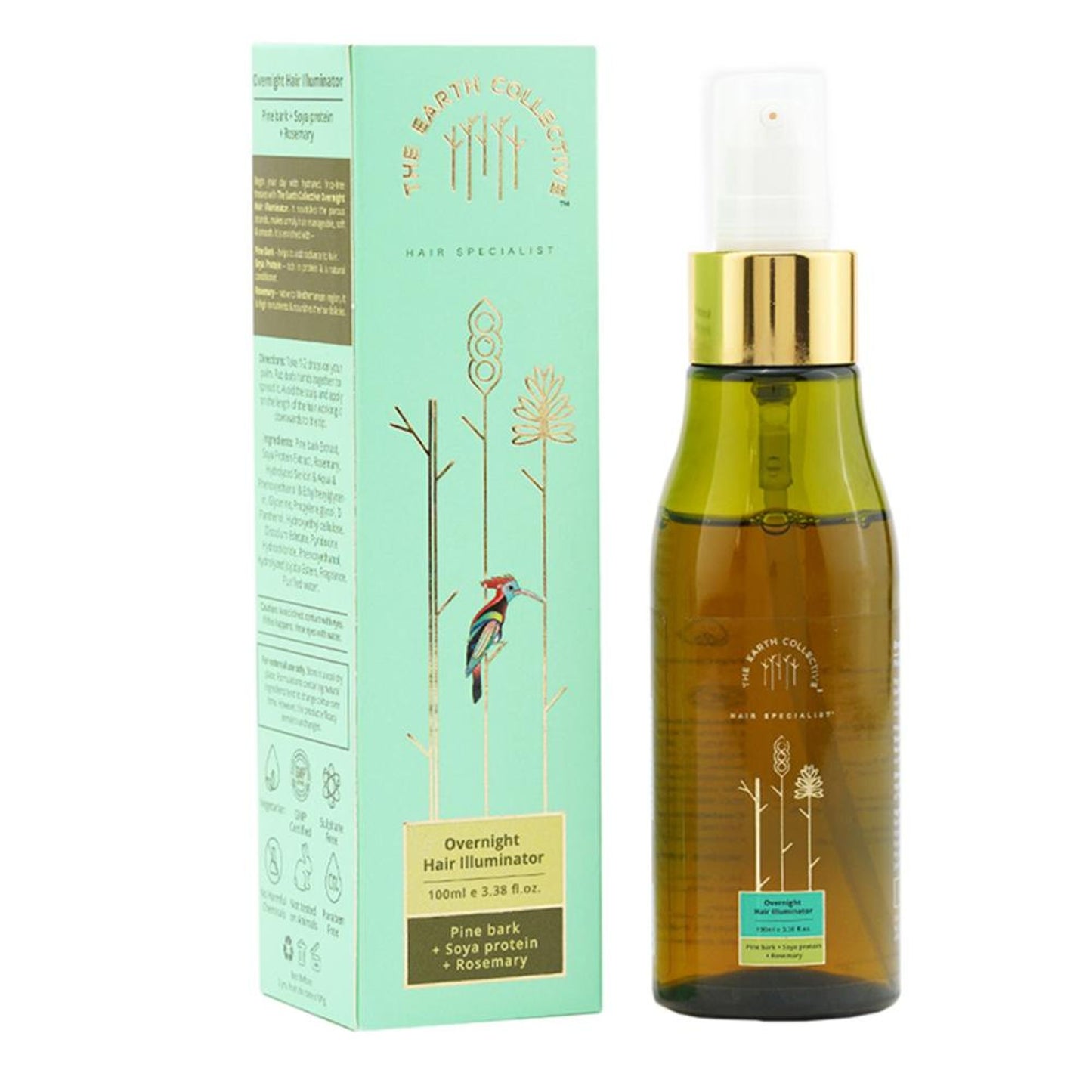 The Earth Collective Overnight Hair Illuminator With Rosemary - Repairs Hair & Adds Shine
