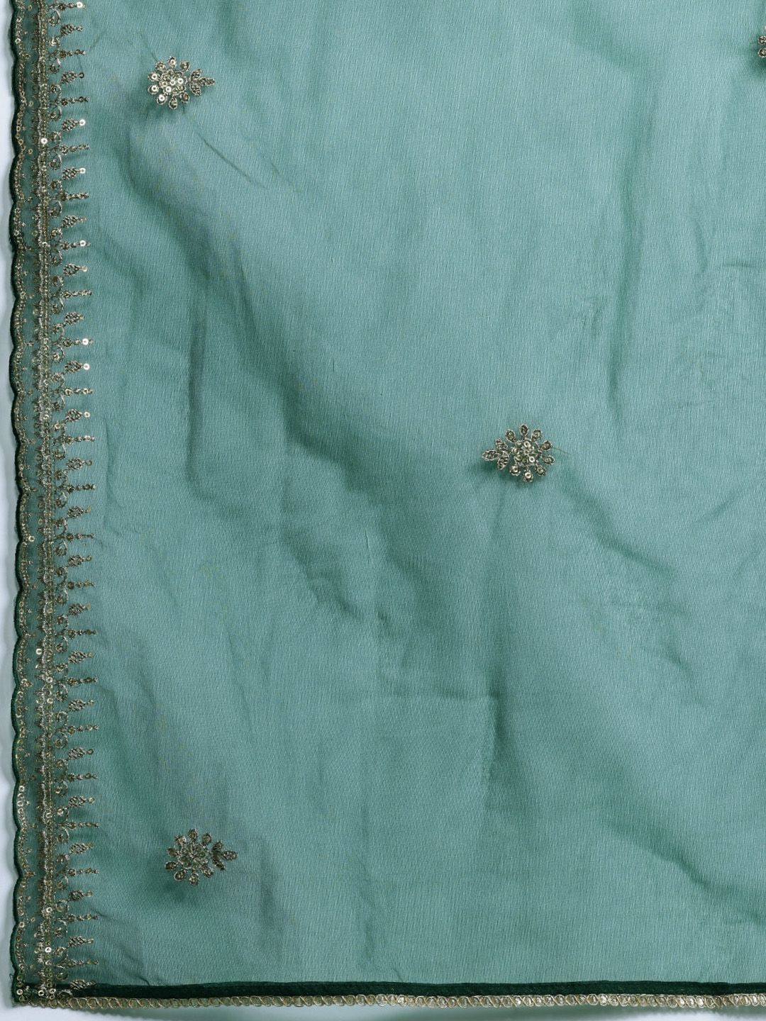 Indyancart IE Ethnic Motifs Velvet Kurta with Trousers & With Dupatta