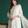 Dhiyona IE Ethnic Motifs Embroidered Panelled Sequinned Kurta with Trousers & With Dupatta