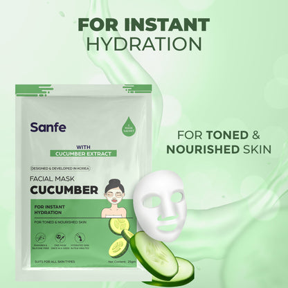 Sanfe Instant Hydration Cucumber Facial Mask