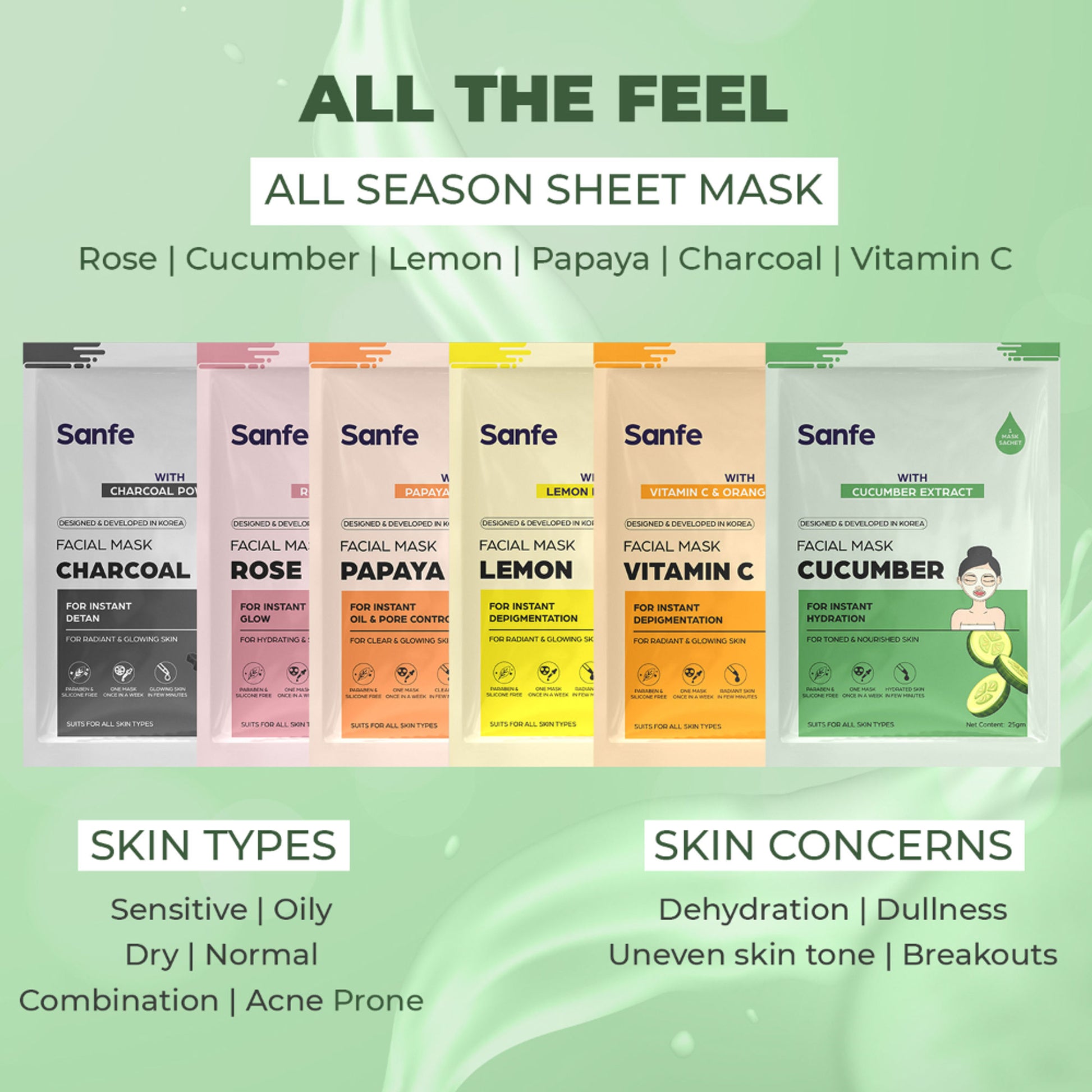 Sanfe Instant Hydration Cucumber Facial Mask
