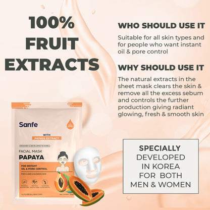 Sanfe Instant Oil Control Papaya Facial Mask
