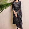 Dhiyona IE Women Floral Embroidered Regular Thread Work Kurta with Trousers & With Dupatta