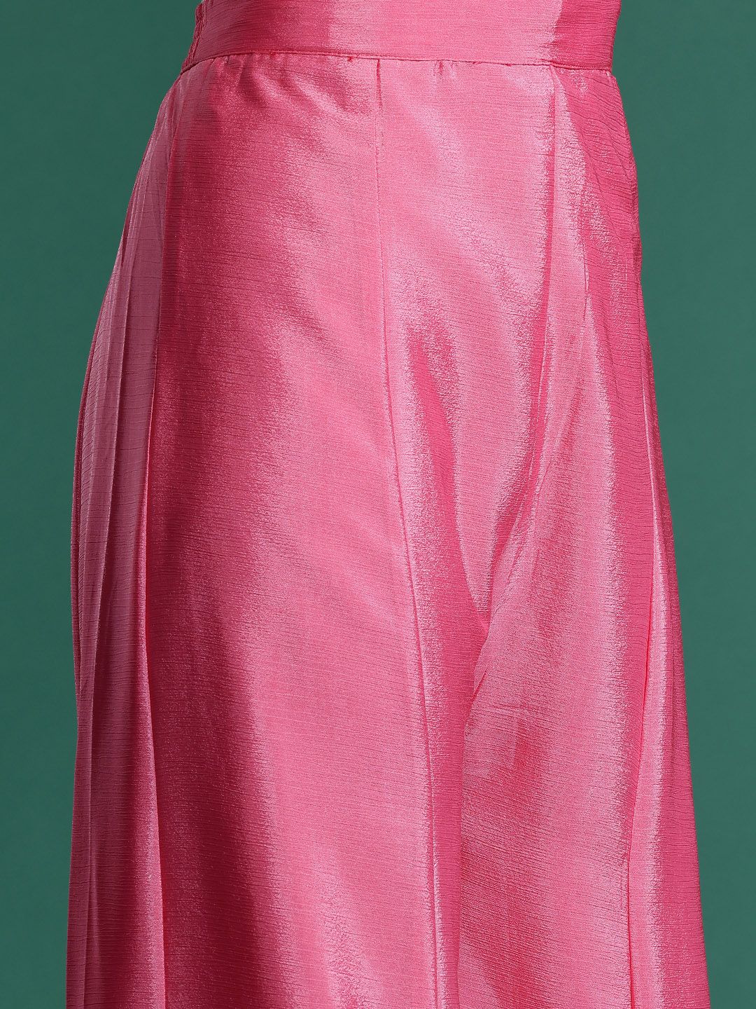Indyancart IE Ethnic Motifs Embroidered Panelled Sequinned Kurta With Palazzos & Dupatta