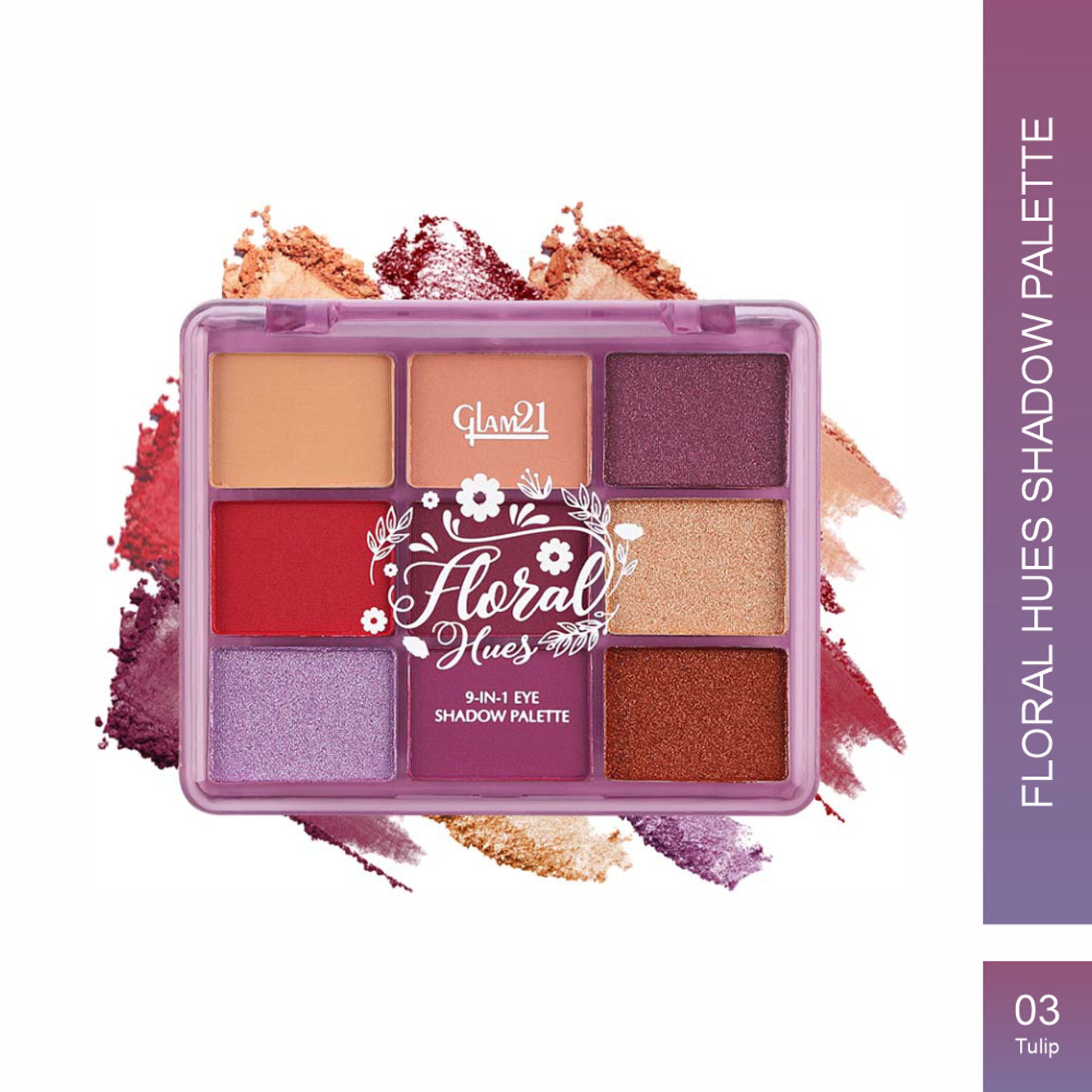 GLAM21 Floral Hues Eyeshadow Palette - Tulip - 03
