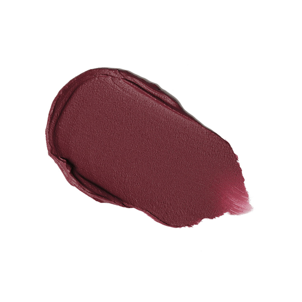 Anastasia Beverly Hills Lip Velvet lipstick in Pomegranate shade, with smooth, matte deep red lipstick swatch and packaging.