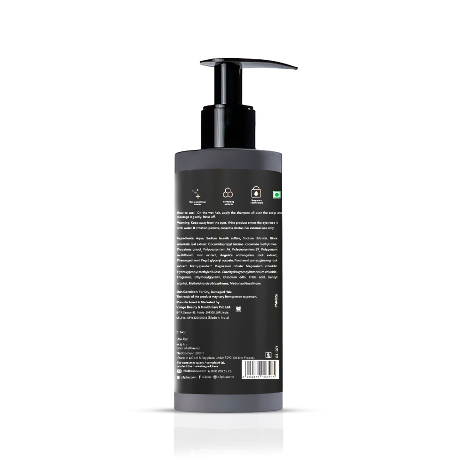 O3+ Men Densiderm Anti Hair Loss Shampoo For Dense Hair & Regrowth