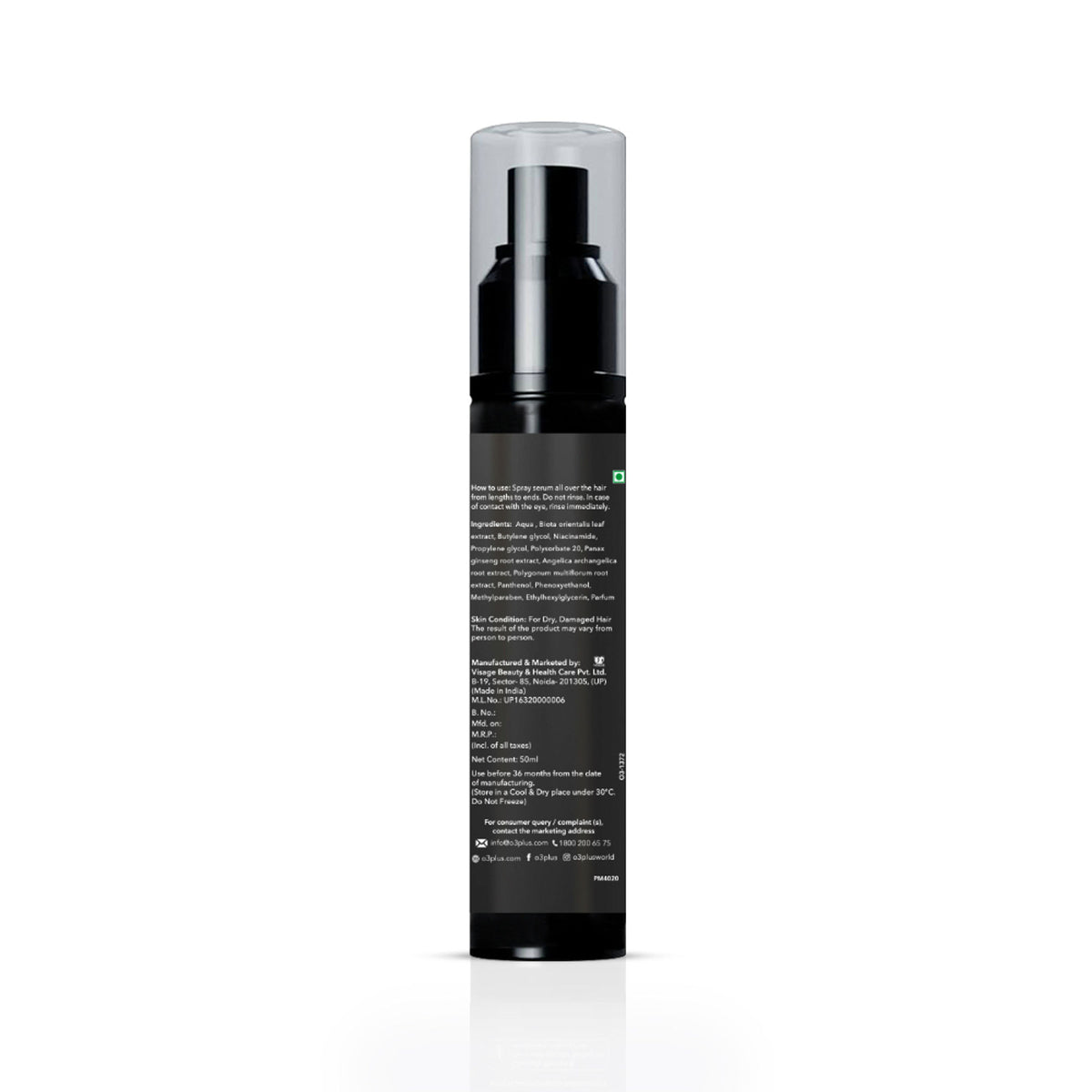 O3+ Men Densiderm Hair Growth Scalp Serum Spray For Anti Hair Loss With Ginseng