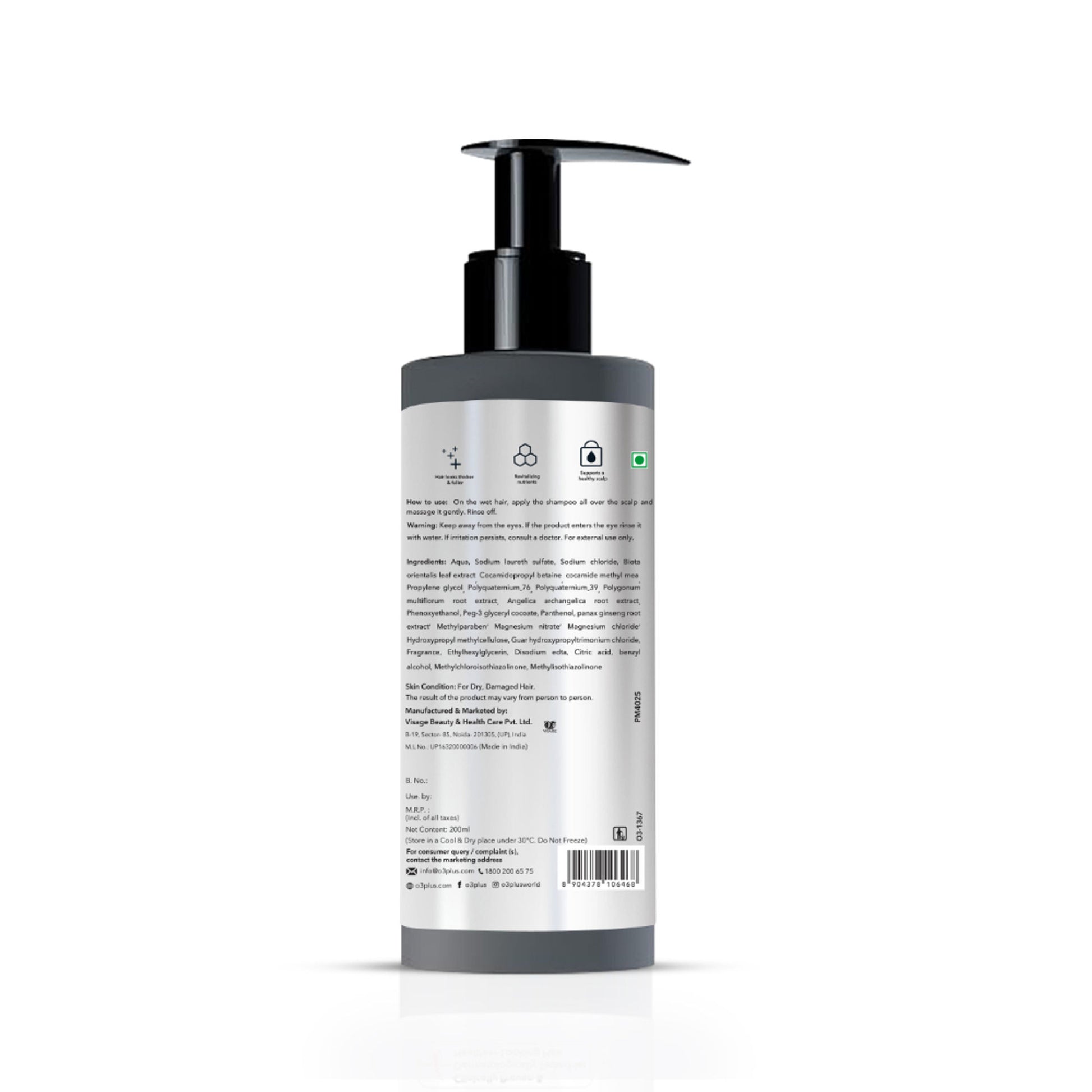 O3+ Women Densiderm Anti Hair Loss Shampoo For Dense Hair & Regrowth