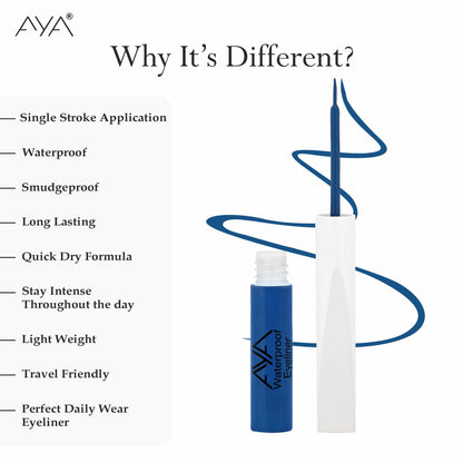 AYA Waterproof Pop Eyeliner - Denim Blue