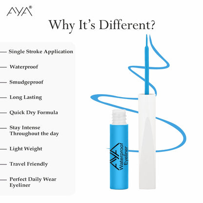 AYA Waterproof Pop Eyeliner - Pastel Blue