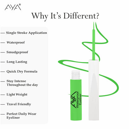 AYA Waterproof Pop Eyeliner - Neon Green