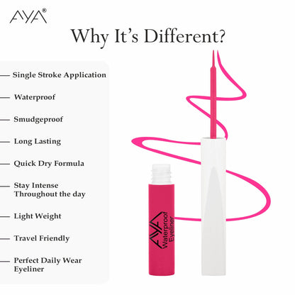 AYA Waterproof Pop Eyeliner - Lotus Pink