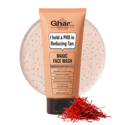 Ghar Soaps Magic Face Wash | For reducing tan | With Saffron | For all skin types - Pack of 1