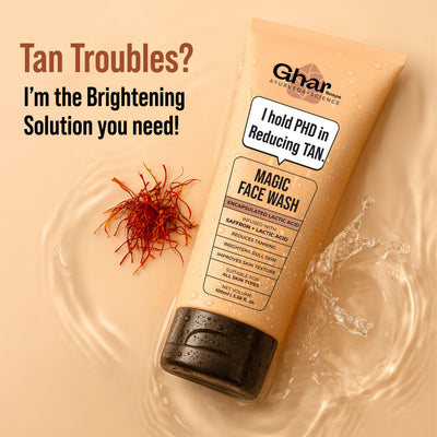 Ghar Soaps Magic Face Wash | For reducing tan | With Saffron | For all skin types - Pack of 1