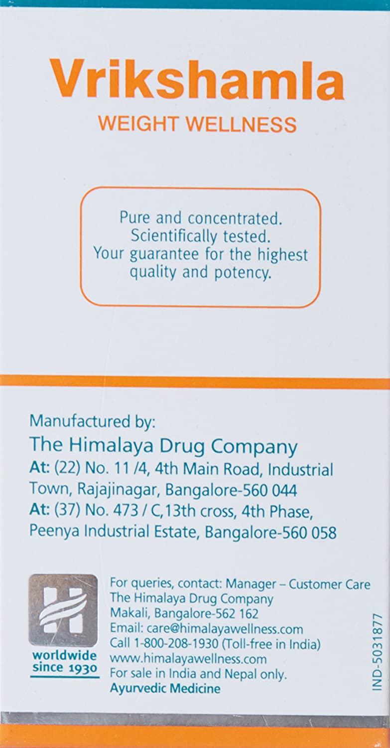 Himalaya Wellness Pure Herbs Vrikshamla Weight Wellness - 60 Tablets - Indyancart