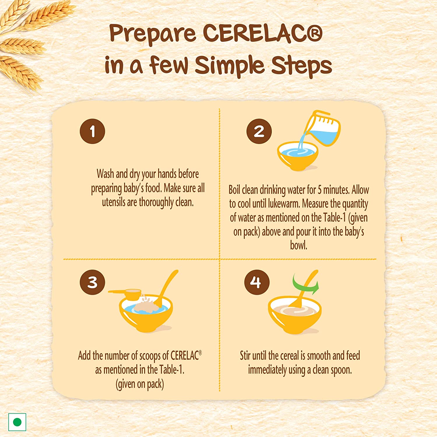 Nestle Cerelac Baby Cereal with Milk - Wheat, From 6-12 Months - Indyancart