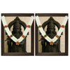 Artificial Garland for Home Decoration, Handcrafted Artificial Rose Flower Garland for Sankranti Ugadi Varamahalakshmi Wedding Event, Diwali & Navaratri Festivals (Pack of 2, White)