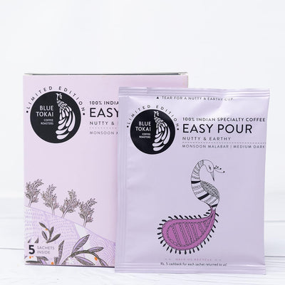 Blue Tokai Monsoon Malabar Medium-Dark Roast Easy Pour Sachets