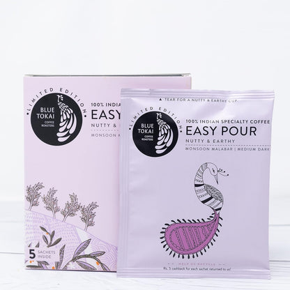 Blue Tokai Monsoon Malabar Medium-Dark Roast Easy Pour Sachets