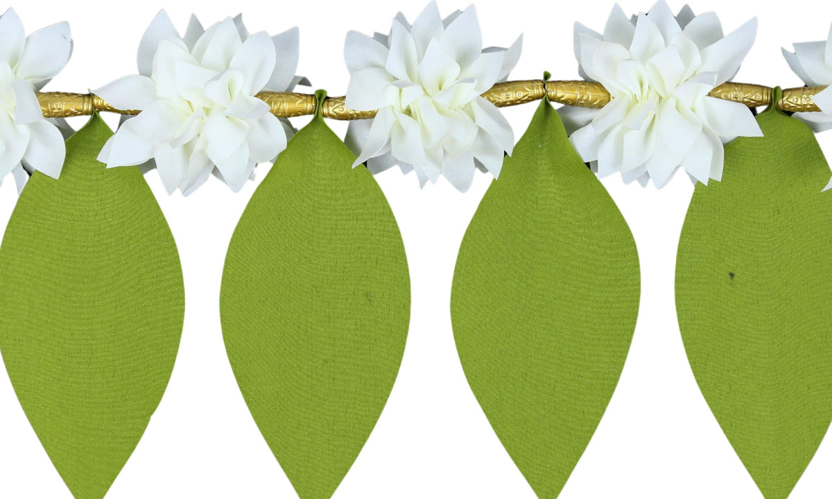 Toran for Main Door Entrance, Handmade Mango Leaf Toran for Home, Traditional Bandarwal for Festival, Pooja, Wedding & Home Decor, Wall Hanging (42 x 7 Inches, Green)