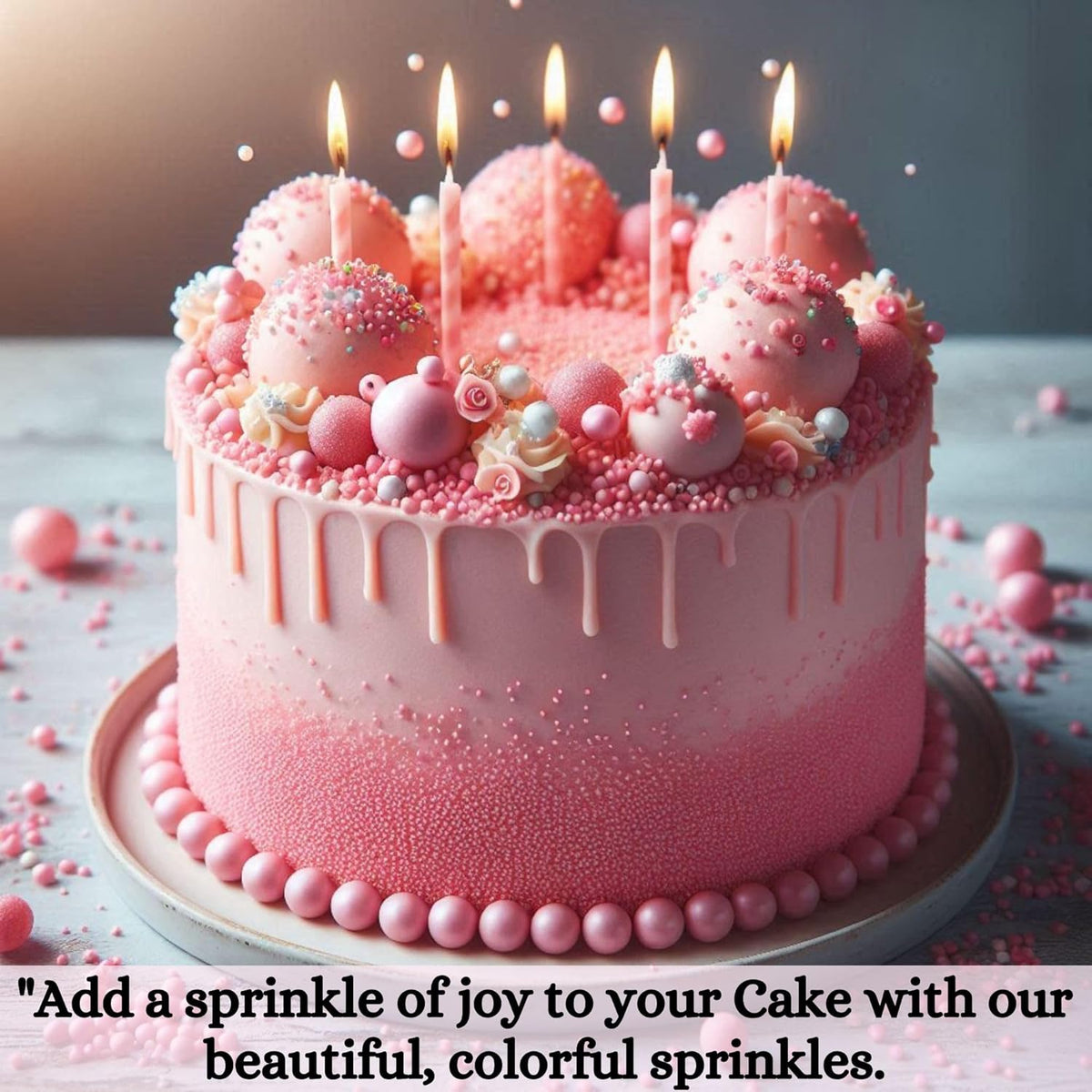 Confect Baby Pink | Sprinkles Bottle for Decoration Bottle