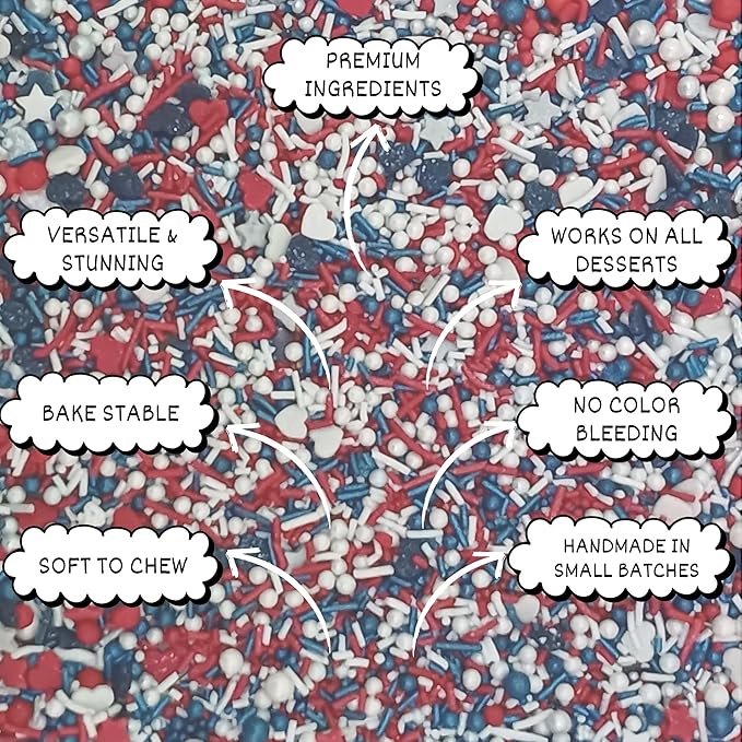 Confect Patriotic Sprinkles for Decoration 02