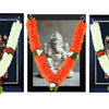 Handcrafted Artificial Flower Garland, 20 Inches Garland for Photo Frame, God Idol, Home Decor, Ugadi, Sankranti, Varalakshmi, Diwali, Navaratri & Wedding (Pack of 3)