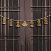 Metal Door Hanging Toran Bandarwal Set of 30 for Home Decoration/Lakshmi Ganesha Toran Mandir Temple (35 x 3.5 inch, Gold)