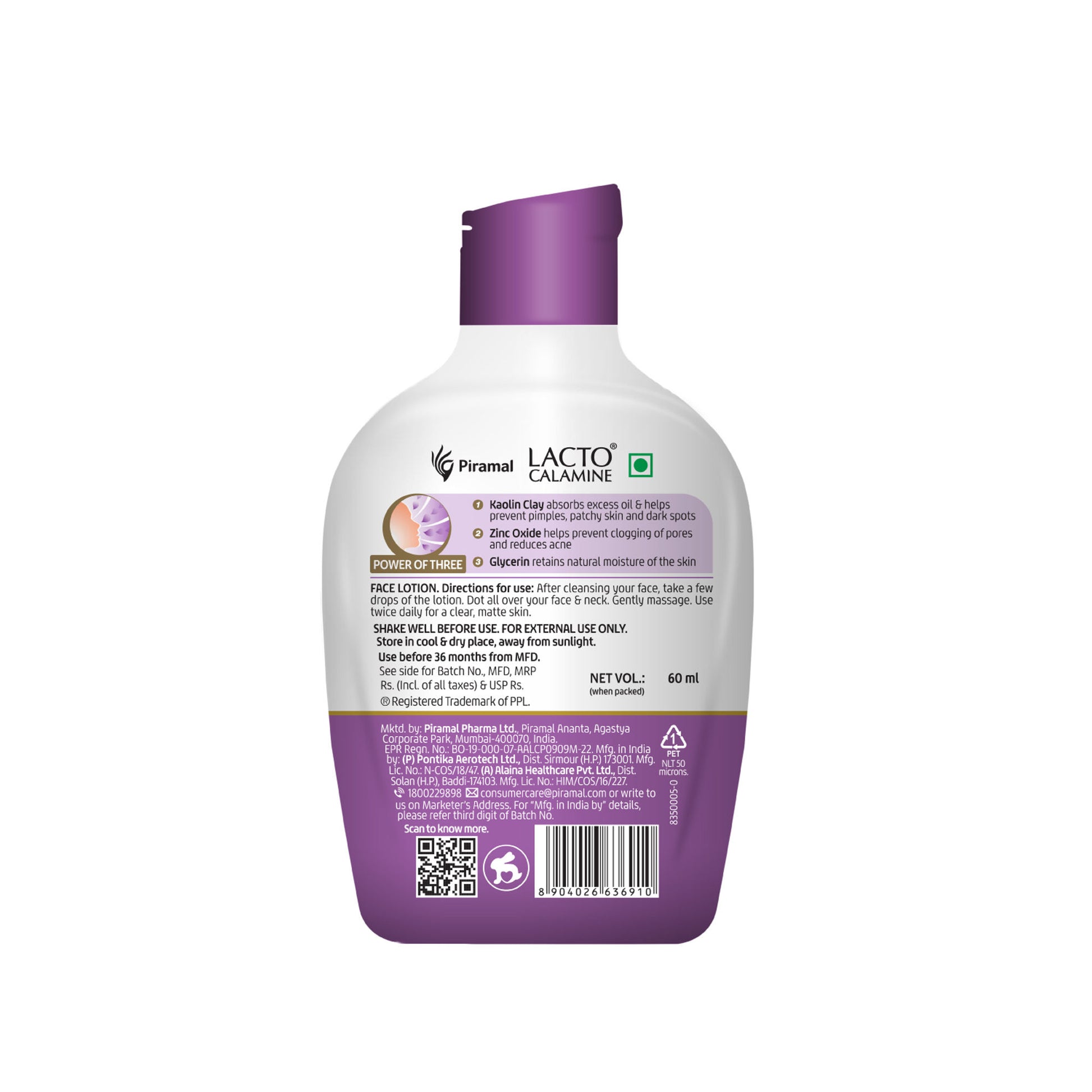 Lacto Calamine Oil Balance Lotion (For Oily Skin)