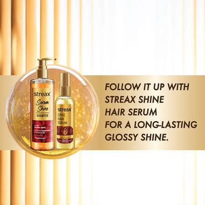 Streax Serum Shine Paraben Free Shampoo For Frizzy & Dry Hair With Silicon Boosters