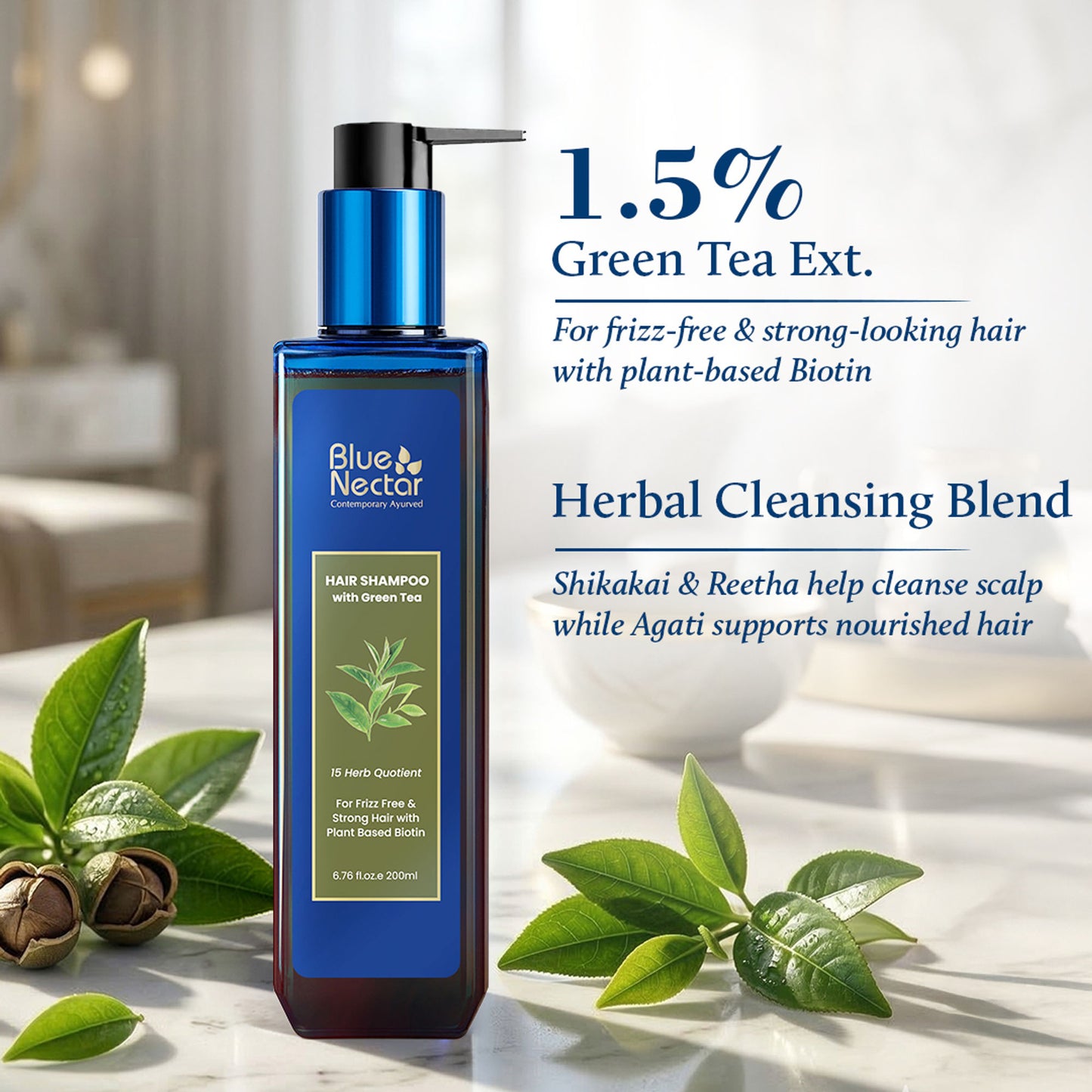 Blue Nectar Anti Frizz Hair Shampoo