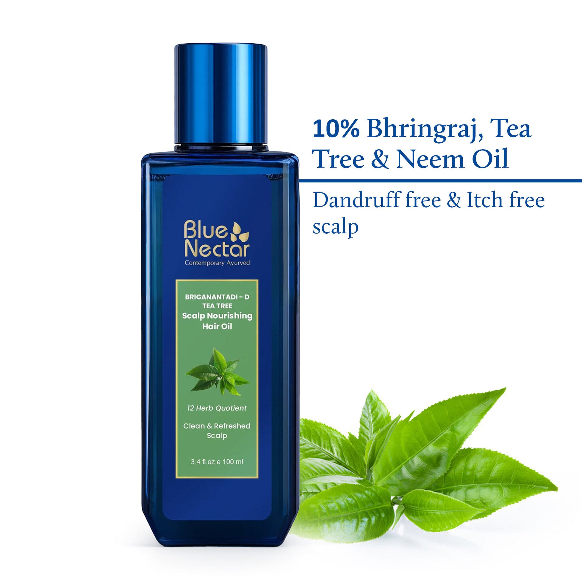 Blue Nectar Briganantadi - D Tea Tree Scalp & Anti Dandruff Hair Oil