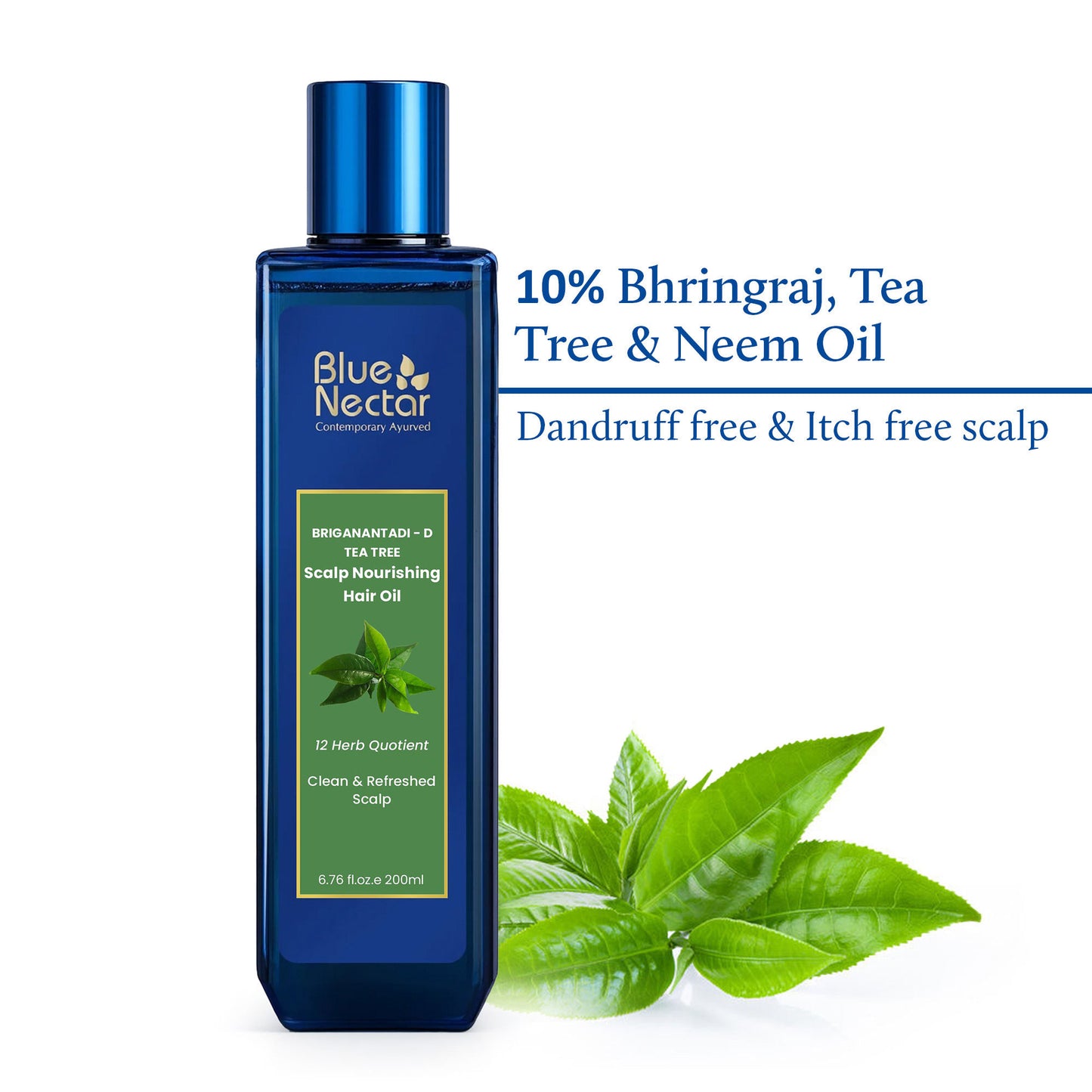 Blue Nectar Briganantadi - D Tea Tree Scalp & Anti Dandruff Hair Oil