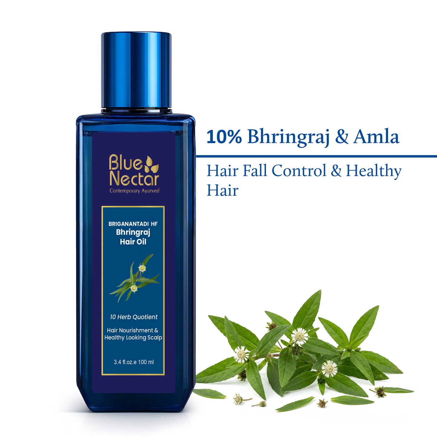 Blue Nectar Briganantadi - Hf Bringha Hair Fall Control & Healthy Scalp Hair Oil