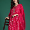 Dhiyona IE Women Floral Embroidered Kurta With Trousers & Dupatta