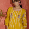 Dhiyona IE Women Floral Printed Pure Cotton Kurta with Trousers