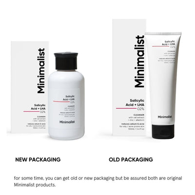Minimalist 2% Salicylic Acid + LHA Face Cleanser With Zinc For Reducing Sebum & Acne