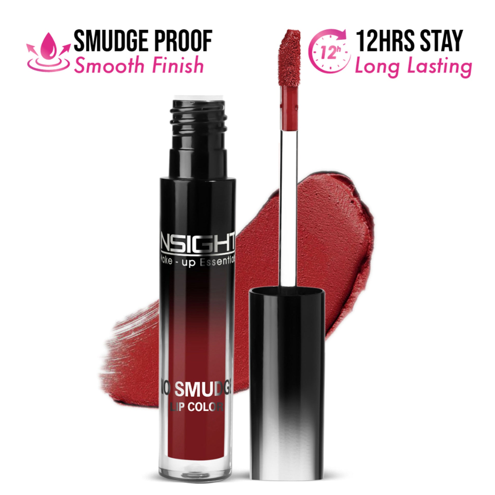 Insight Cosmetics No Smudge Lip Color, 12hr Long Wear Creamy Velvet Finish, Transfer Proof Formula - Maldives
